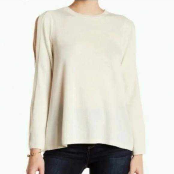 Joie Amalyn Cold Shoulder Cashmere Sweater‎ Small - Picture 4 of 9